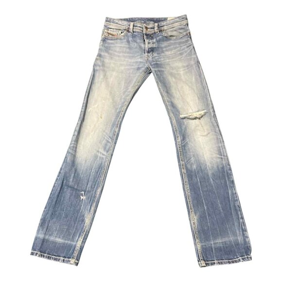Diesel Safado Jeans Mens 28x32 Blue Distressed Stretch Denim Straight Leg 008C3 - Picture 1 of 13